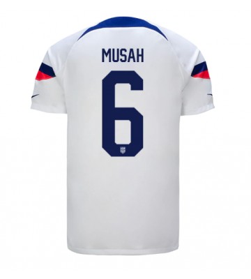 Forenede Stater Yunus Musah #6 Hjemmebanetrøje VM 2022 Kort ærmer